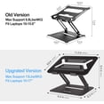 thumbnail image 4 of Adjustable Laptop Stand Ergonomic with Rotating Base Foldable & Portable Laptop Riser Compatible with MacBook Dell HP Lenovo and Other Laptops (Silver), 4 of 9