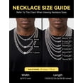 thumbnail image 7 of ChainsHouse 6MM Mens Stainless Steel Cuban Link Chain 22 Inch Chunky Silver Chain Necklace with Cubic Zirconia Cross Clasp for Men Women Chain Jewelry Gift for Father's Day Christmas Stuffers, 7 of 7
