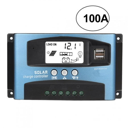 

YLSHRF Solar Charge Controller MPPT 40/50/60/100A Solar Charge Controller Dual USB LCD Display 12V 24V