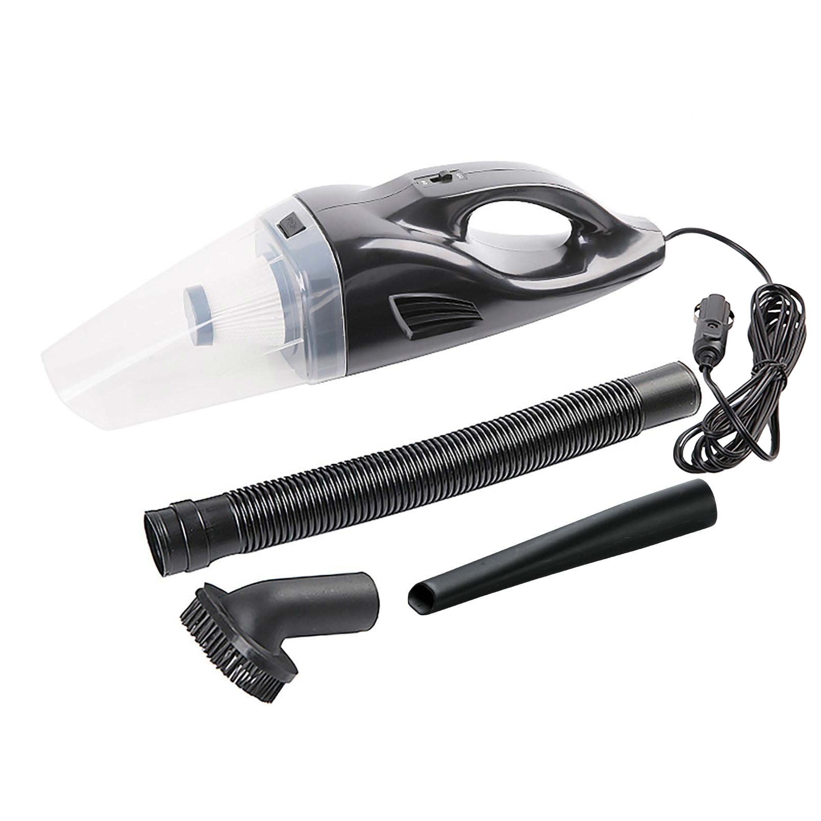120W 12V Car Vacuum Cleaner with Brush & Hose - High Power Wet/Dry Handheld for Vehicle & Household Use()