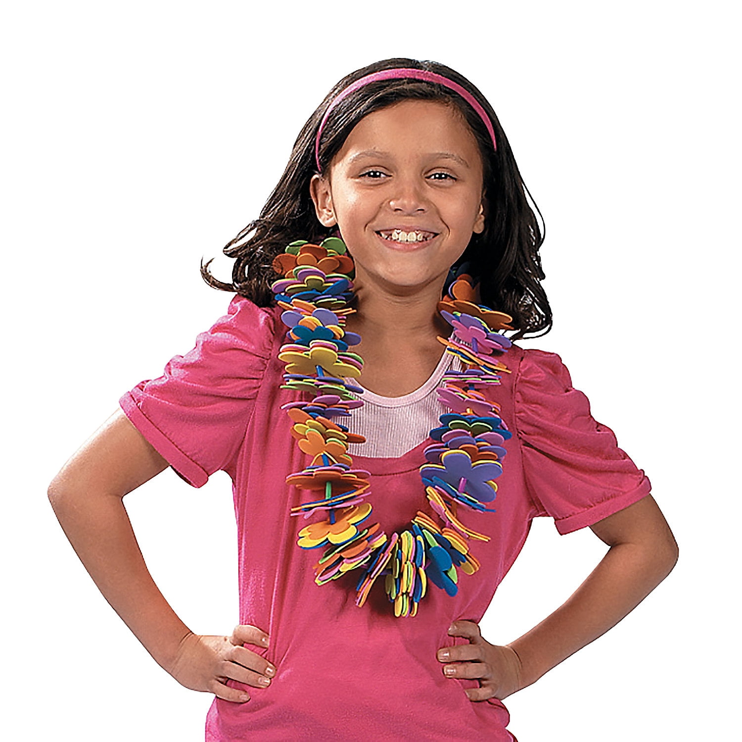 Fun Express Bulk 48 Pieces Fabulous Foam Flower Leis Craft Kit