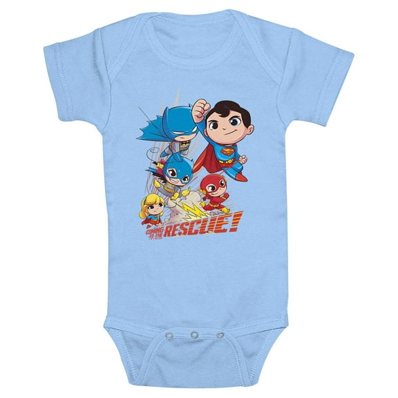 Infant's DC Super Friends Chibi Superheroes to the Rescue Bodysuit