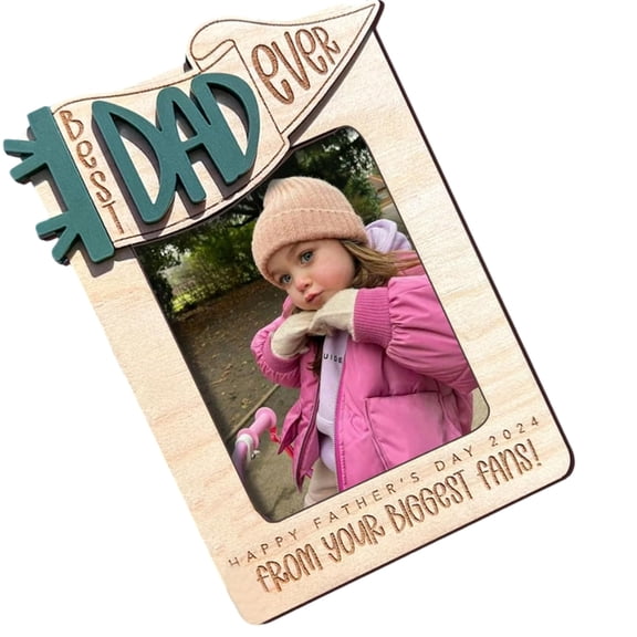BQBQERT Picture Holder for Dad Wood Photo Frame for Special Memories for Father's Day Unique Father Day Present