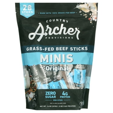 Country Archer Mini Beef Sticks Original Grass-Fed 28 Count