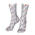 thumbnail image 6 of KLL Nautical And Pirate Owls Print Womens Crew Socks Athletic Middle Tube Long Socks Novelty Socks Gifts For Men, 6 of 7