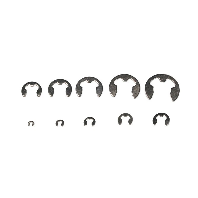 CIRCLE- 200X Stainless Steel E Clips C Circlip Kit Retaining Ring Assorted 1.5 - 10Mm