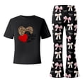 thumbnail image 4 of Tiijoy Girls Valentine's Day Short Sleeve T Shirt and Flared Pants Outfits, Sizes 9-10, 4 of 4
