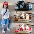 thumbnail image 3 of Summer Children's Shoes Girls Open Toe Sandals Velcro Soft Sole Non-slip Student Children's Beach Shoes, 3 of 6