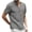 Gray, variant on SwiftWear Men Short Sleeve Polyester Stand-up Collar Pocket Summer Blouse Gray M