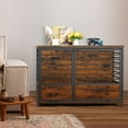 thumbnail image 6 of Oumilen Large Dog Crate Cage Living Room Side End Table, Brown, 6 of 6