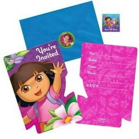 Dora Flower Save The Date Invitations Birthday Party Supplies 8 Per Package