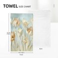thumbnail image 4 of WERPE Funny Kitchen Towels Tulip White Flower Floral Print Set of 2 - Soft and Absorbent Towels for Kitchens, Bathrooms, Showers - 27.5x16 inch 27.5*16in, 4 of 6