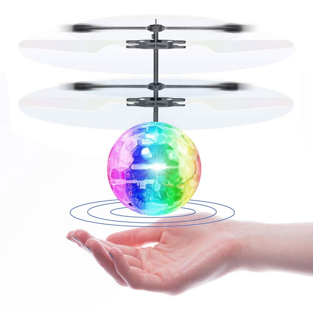 Flying Ball Toy, RC Infrared Induction Helicopter Ball Drone, Builtin
