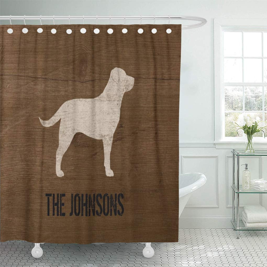 Yusdecor Yellow Lab Labrador Retriever Silhouette Dog Lover Pets Bathroom Decor Bath Shower Curtain 66x72 Inch Walmart Canada