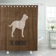 thumbnail image 1 of ABPHQTO Yellow Lab Labrador Retriever Silhouette Dog Lover Pets Cortina de ducha 150x180 cm, 1 of 1