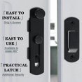 thumbnail image 3 of Stainless Steel Sliding Door Lock for Wooden Gates and Internal Doors, Black Gate Latch with Small Bolt for Garden Use, 3 of 5
