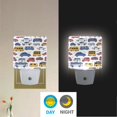 thumbnail image 5 of Hand Drawing Vehicles Night Light 2 Pack LED Nightlight Plug into Wall Dusk to Dawn Sensor Soft White, 5 of 7