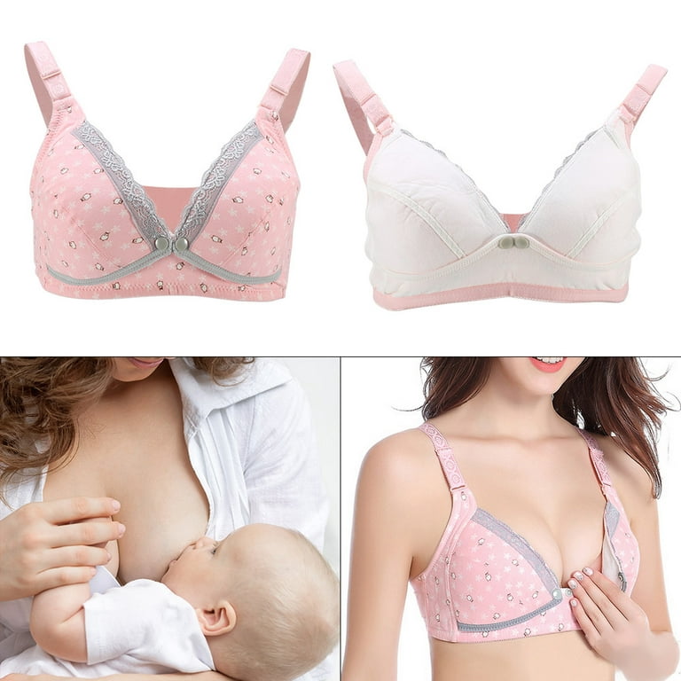 Ymiko Women Soft Cotton No Wire Maternity Bra Pregnant Underwear  Breastfeeding Nursing Bras, Nursing Bra, Pregnant Underwear Bra