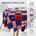 thumbnail image 5 of American Memorial Independence Day Firework Round Tablecloth Spring 4Th of July Patriotic Table Cloth Cover Mat Lace Washable Polyester 60" Dining Decorative for Home Party Wedding Picnic, 5 of 6