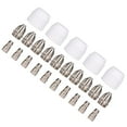 thumbnail image 1 of Plasma Cutting Torch Consumables, Light Weight 25Pcs Electrode Nozzles Cups Kit Durable Replacement Small  for P-80 Machine, 1 of 8