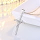 thumbnail image 3 of Xiao Hua Collar de plata de ley 925 con cruz de cristal de circón, ideal como regalo para hombres y mujeres., 3 of 3