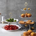 thumbnail image 4 of European Embossed 3 Tier Cake Stand Multifunctional Dessert & Display Rack For Home Party Afternoon Tea, 4 of 4