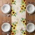 thumbnail image 6 of Farmhouse Rooster Table Runner - 72 Inch Long, Kitchen Dining Table Runner Dresser Scarves, Vintage Botanical Sunflower Floral Farmhouse Decor for Coffee Tables Wedding Party Banquet, 6 of 8