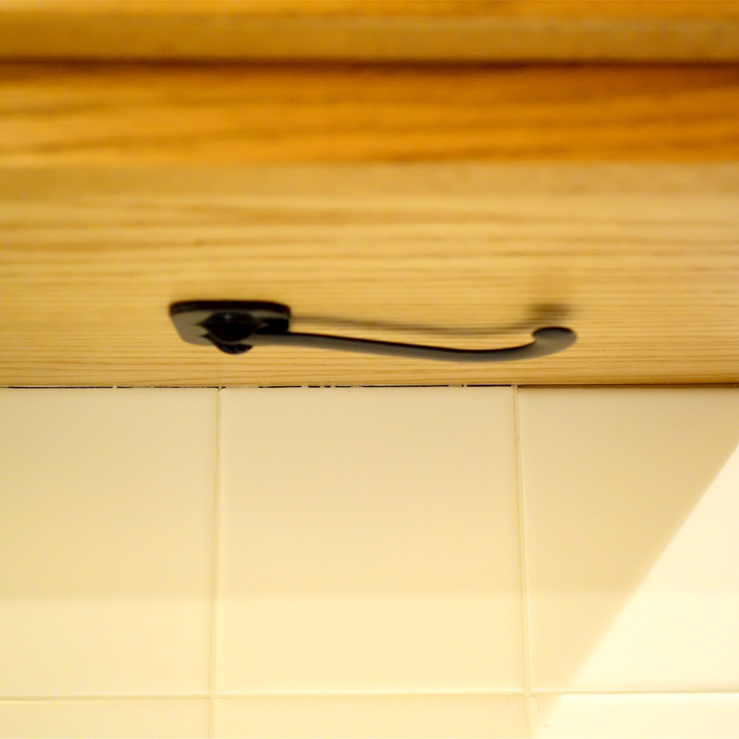 Gadjit Banana Hook - Under Cabinet Banana Hanger (Black) Folds Out of Site when Not in Use.   Hangs 5.75" from Cabinet