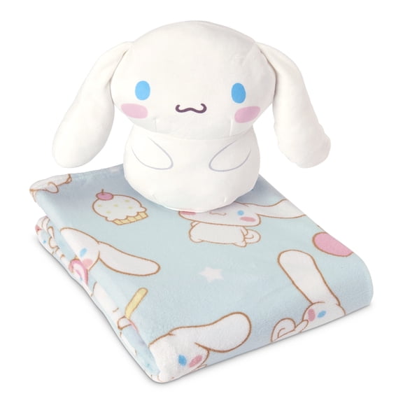 Cinnamoroll Sweet Treat Cinnamaroll Silk Touch Throw Blanket, 50x60 inches and 11 inch Plush Set– Ultra Soft Plush Entertainment Character Pillow for Kids