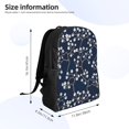 thumbnail image 4 of Xecao Cherry Blossoms on Navy Background Print School Backpack with Laptop Compartment Small Travel Laptop Backpack for Women Men Waterproof College Backpack Simple School Bag, 4 of 8