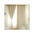 thumbnail image 2 of Romance 2 Layer Blackout Hollow-out Star Curtains & Mesh Starry Curtain Boys Girls Room, 2 of 5