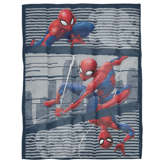 Marvel Gray, Red Coral fleece Plush Bed Blanket, Twin