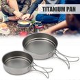 thumbnail image 2 of 350ml / 500ml Ultralight Titanium Fry Pan Bacteriostatic Pan Outdoor Portable Cookware Foldable Handle, 2 of 5