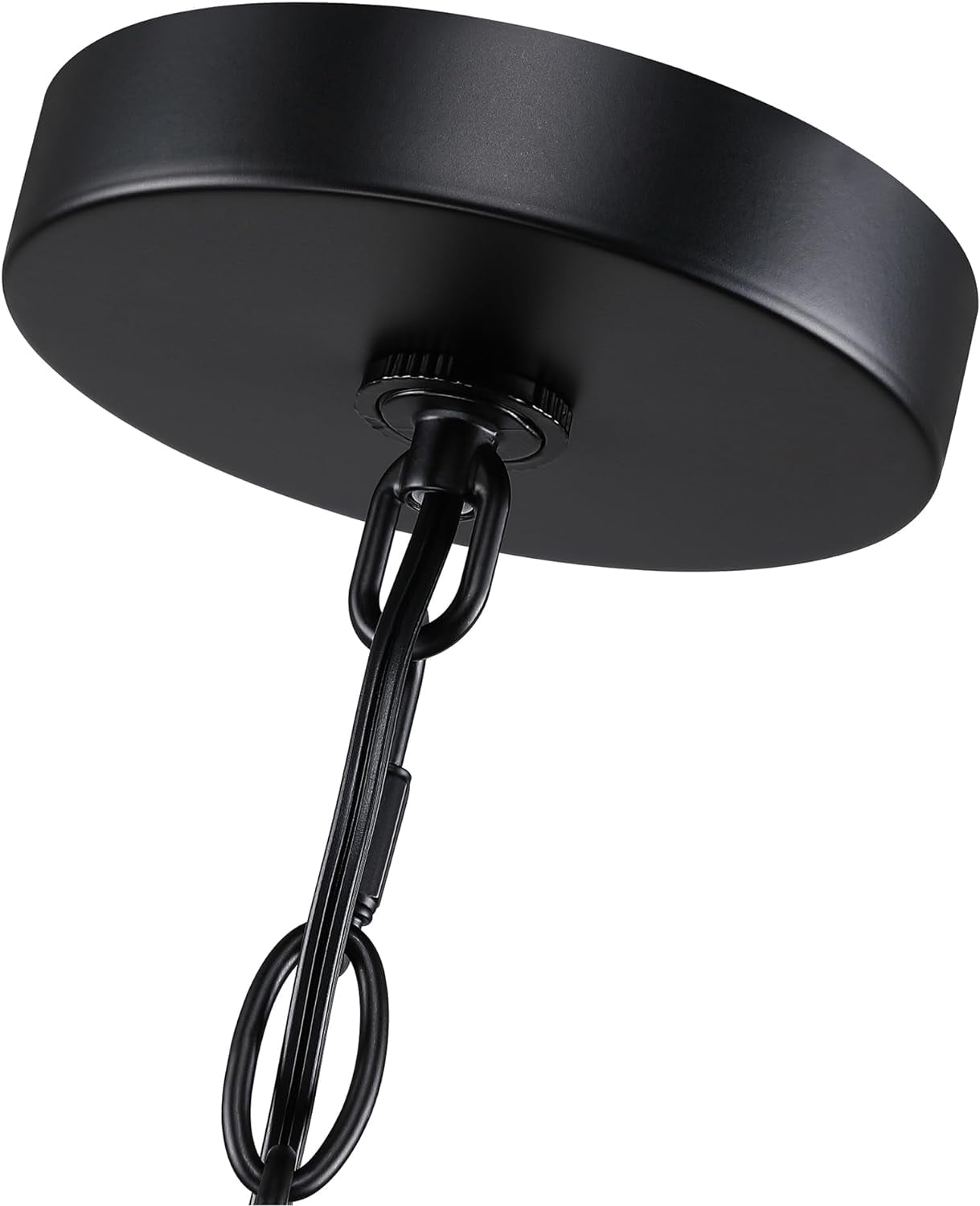 Revtronic Pendant Light Fixture, Black Modern Exterior Ceiling Lighting for Kitchen Porch Front Door