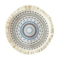 thumbnail image 1 of Mantel Individual Redondo para Mesa de Cocina Macarena Tejido a Mano Resistente Al Calor 33cm Borla Mandala Flor Comedor, 1 of 8
