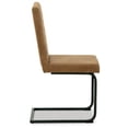 thumbnail image 5 of Signature Design by Ashley Strumford Modern Faux Leather Dining Upholstered Side Chair, Set of 2, Light Brown & Black, 5 of 5