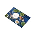 thumbnail image 4 of MKHERT Colorful Koi Fish with Lotus in A Pond Painting Placemats Table Mats for Dining Room Kitchen Table Decoration 12x18 inch,Set of 4, 4 of 4