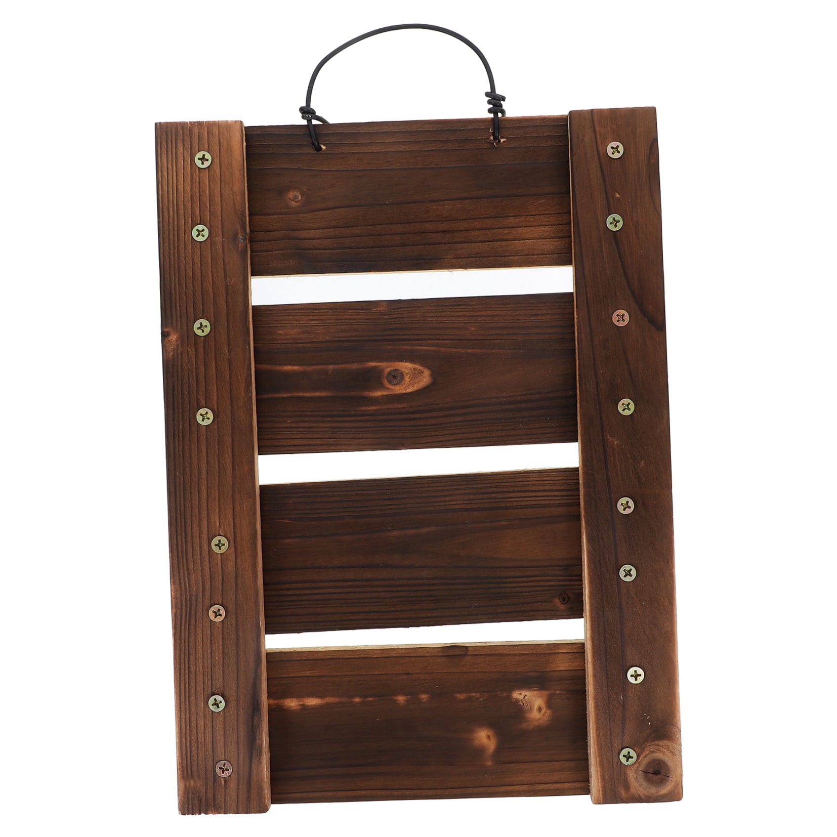 HINTRMENT Hanging Fern Planter Wood Wall Planter Brown 1Pcs