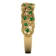 thumbnail image 4 of 0.17 ctw Wedding Band for Women - 18K Yellow Gold Simulated Emerald Stackable Eternity Ring, 4 of 6