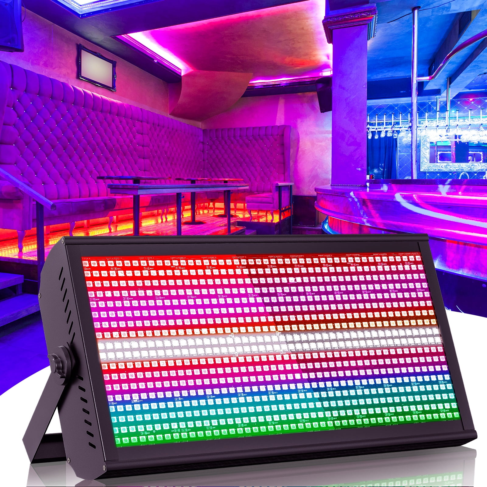 Stage Strobe Lights,RGB SMD LED Party Lights 130W Rainbow Effect Stage Light for Building Exterior Wall Lighting Bar