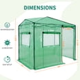 thumbnail image 3 of EAGLE PEAK 8x6ft Easy Setup Pop Up Portable Instant Walk-in Greenhouse, Green, 3 of 10