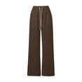thumbnail image 5 of SNKSDGM Women's Plus Sweatpants Women Baggy Low Rise Womens Sweatpants Tall Length Women's Casual Solid Color Lace up Straight Leg Sports Slacks2, 5 of 6
