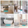 thumbnail image 4 of PiccoCasa Memory Foam Bath Rug Non-Slip Kitchen Mat, Turquoise Blue, 32"x20", 4 of 7