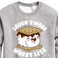 thumbnail image 3 of Instant Message - Camping - Laugh S'more, Worry Less - Toddler & Youth Crewneck Fleece Sweatshirt, 3 of 6