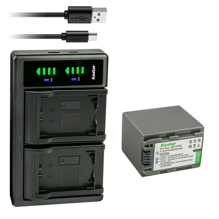 Kastar 1-Pack NP-FP90/FP91 Battery and LTD2 USB Charger Compatible with Sony DCR-DVD803 DCR-DVD92 DCR-HC16 DCR-HC18 DCR-HC19 DCR-HC20 DCR-HC21 DCR-HC22 DCR-HC23 DCR-HC24 DCR-HC26 Camera