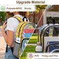thumbnail image 5 of FKELYI Cartoon Bee Yellow Print Clear Backpack for Girls & Boys 17 Inch Kids Backpacks Transprent School Book Bag with Multi-Pockets Casual Daypack for Elementary, 5 of 7