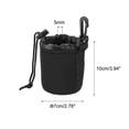 thumbnail image 2 of Unique Bargains 2.8' IDx3.9' H Camera Lens Bag with Thick Protective Neoprene Black, 2 of 7