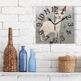 thumbnail image 3 of White Cat Blue Wall Wall Clock Square Silent Non Ticking Battery Operated Clock for Home Bathroom Kitchen Bedroom Living Room, 3 of 8