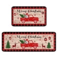 thumbnail image 1 of Dsscvnef Festive Velvet Christmas Carpet Set Home Décor Room Rug Cozy Winter Floor Mat for Seasonal Cheer 2PCS, 1 of 6