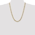 thumbnail image 2 of 10k Yellow Gold 6mm Concave Figaro Chain Necklace Pendant Charm, 2 of 9